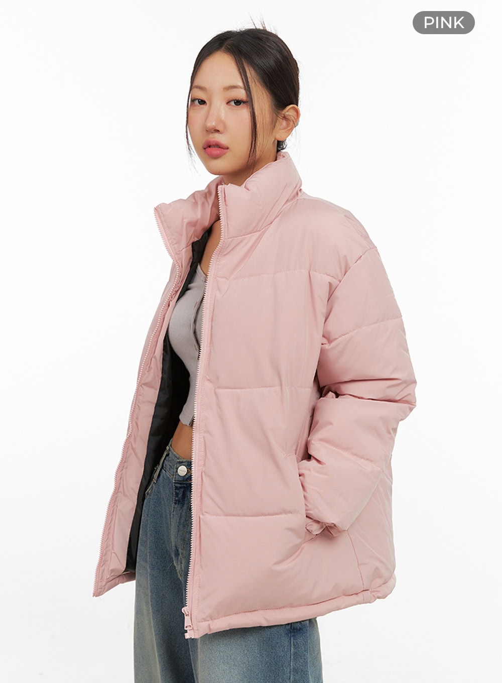 essential-puffer-coat-is402 / Pink