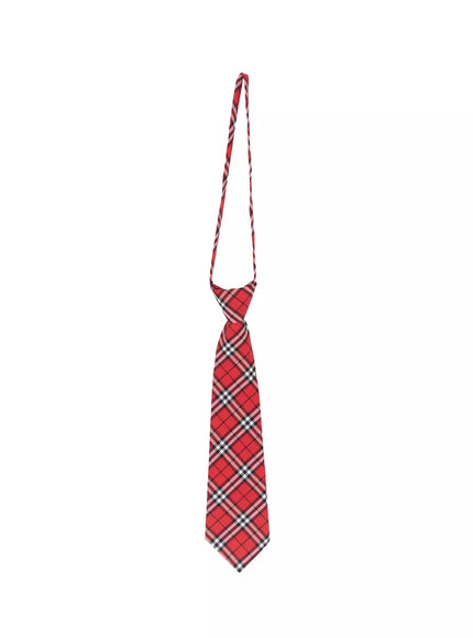 classic-checkered-tie-if505 / Red