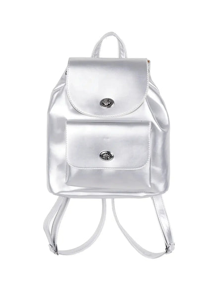 daily-square-mini-backpack-iy526 / Silver