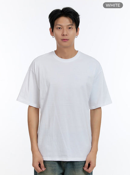 mens-classic-loose-fit-t-shirt-io428 / White