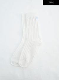 basic-midi-socks-in316 / White