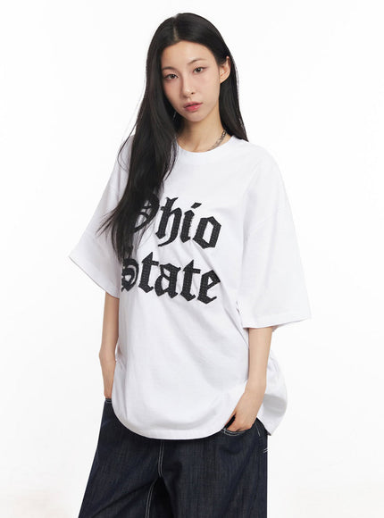 ohio-patch-oversize-t-shirt-iy529 / White