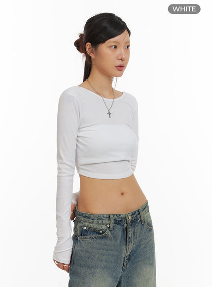 cross-back-slim-fit-top-iy410 / White