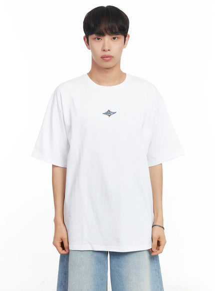 mens-small-graphic-oversize-tee-iu518 / White