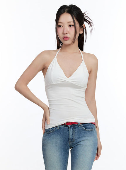slim-fit-halter-cami-iu504 / White