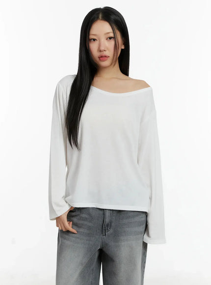 casual-fleece-loose-fit-long-sleeve-tee-id526 / White