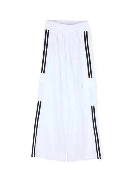 classic-striped-sweatpant-joggers-ic503 / White