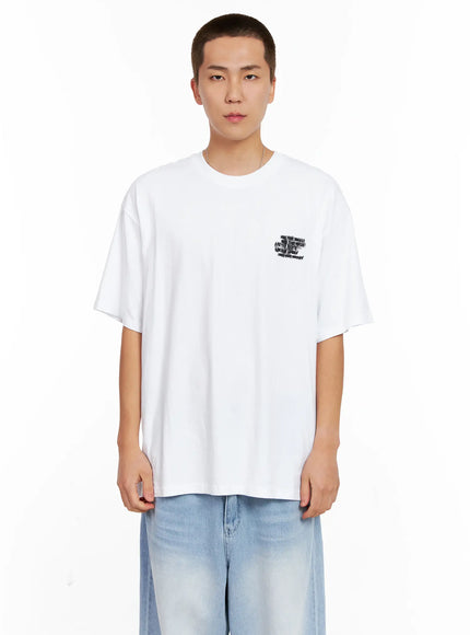 mens-oversized-blurred-graphic-tee-ig508 / White