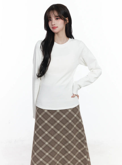 essential-fleece-lined-long-sleeve-ij529 / White