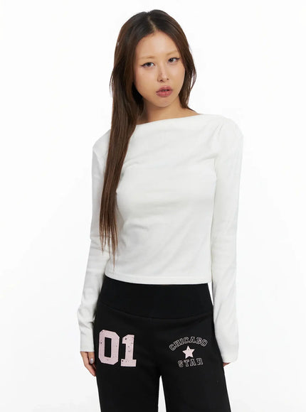 Shirred Boat Neck Top IN528