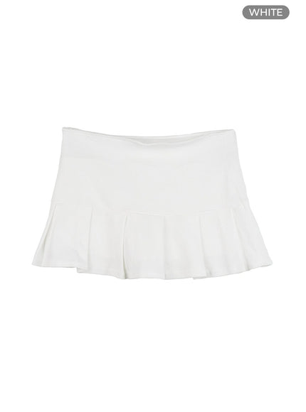 half-pleated-mini-skirt-ig405 / White