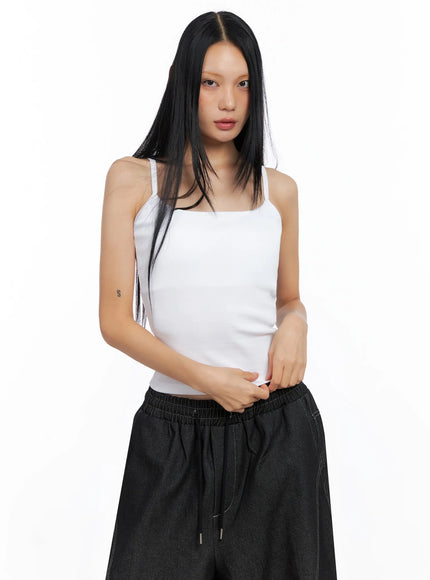 classic-square-neck-tank-top-co516 / White