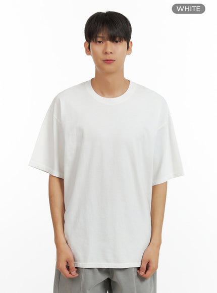 mens-basic-round-neck-t-shirt-iu419 / White