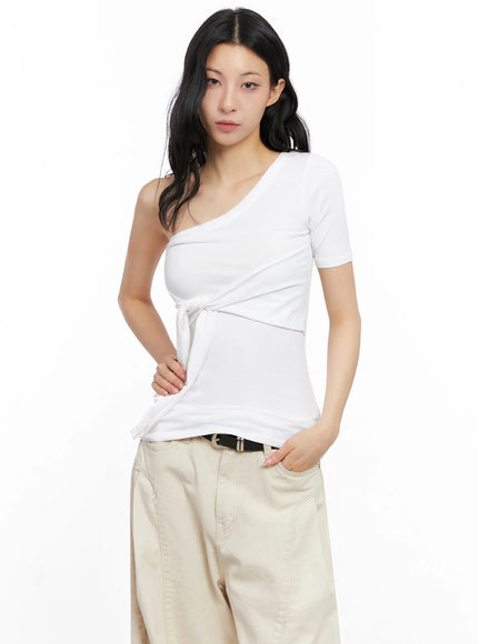front-tie-asymmetric-top-ig508 / White