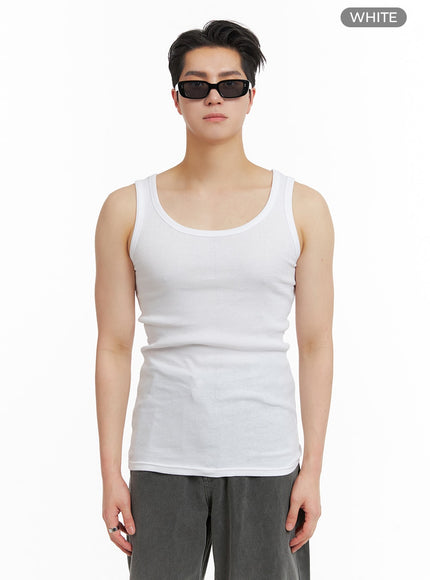 mens-basic-tank-top-ia401 / White