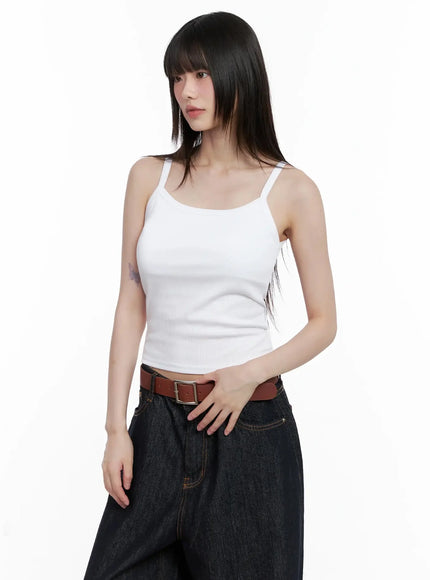 ribbed-sleeveless-crop-top-il531 / White