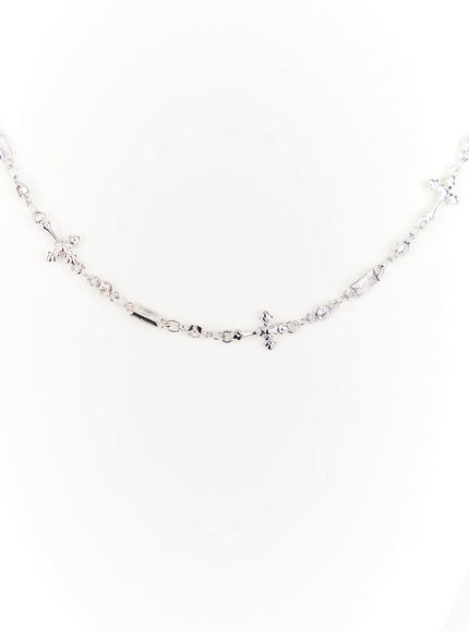 cubic-cross-chain-necklace-im531