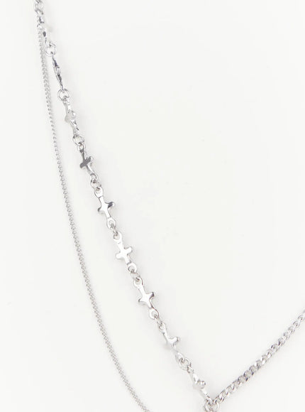 Men's Double Layer Chain Necklace IS502