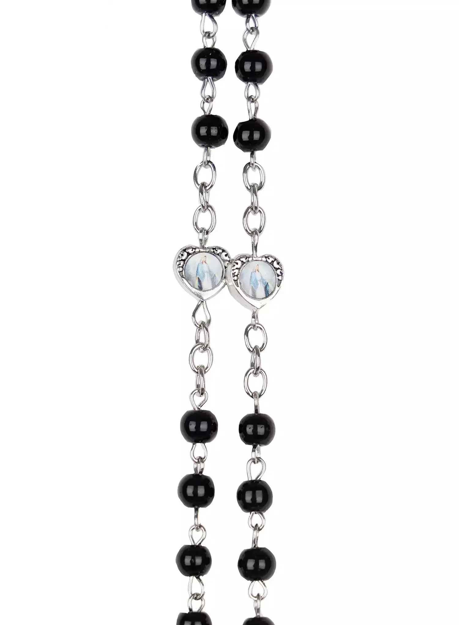 Rosary Style Cross Necklace IN525
