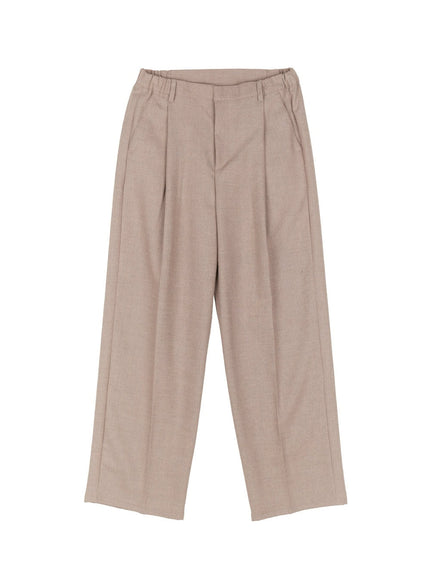 mens-classic-straight-fit-trousers-im519 / Beige