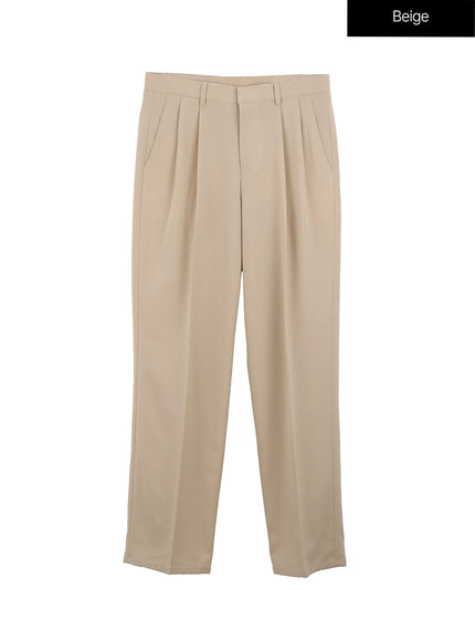 wide-fit-pintuck-trousers-io320 / Beige