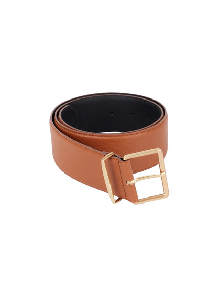 square-buckle-belt-ij516 / Beige