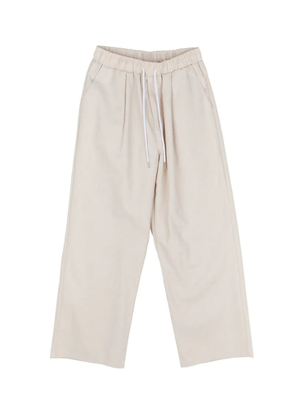 mens-linen-pintuck-wide-leg-pants-ig512 / Beige