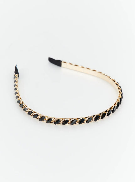 beaded-chain-hairband-iy511 / Black