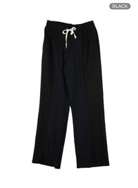mens-color-block-straight-sweatpants-ia401 / Black