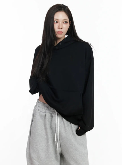 essential-warmer-hoddie-ij528 / Black