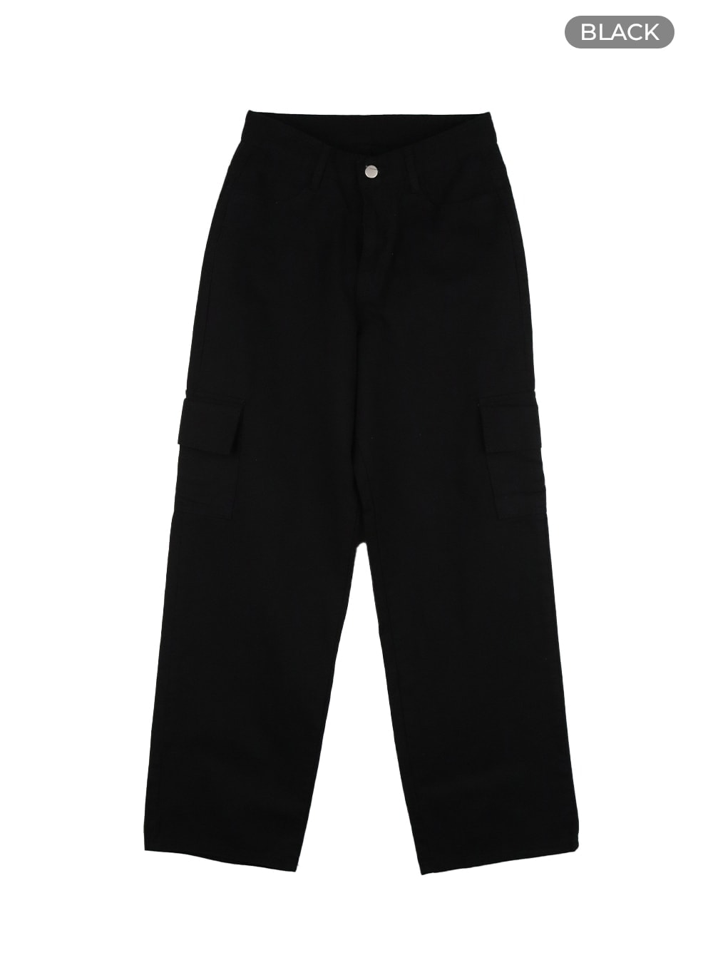cargo-straight-leg-pants-ia417 / Black