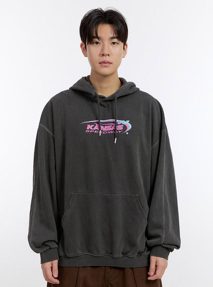 mens-graphic-logo-hoodie-im525 / Black