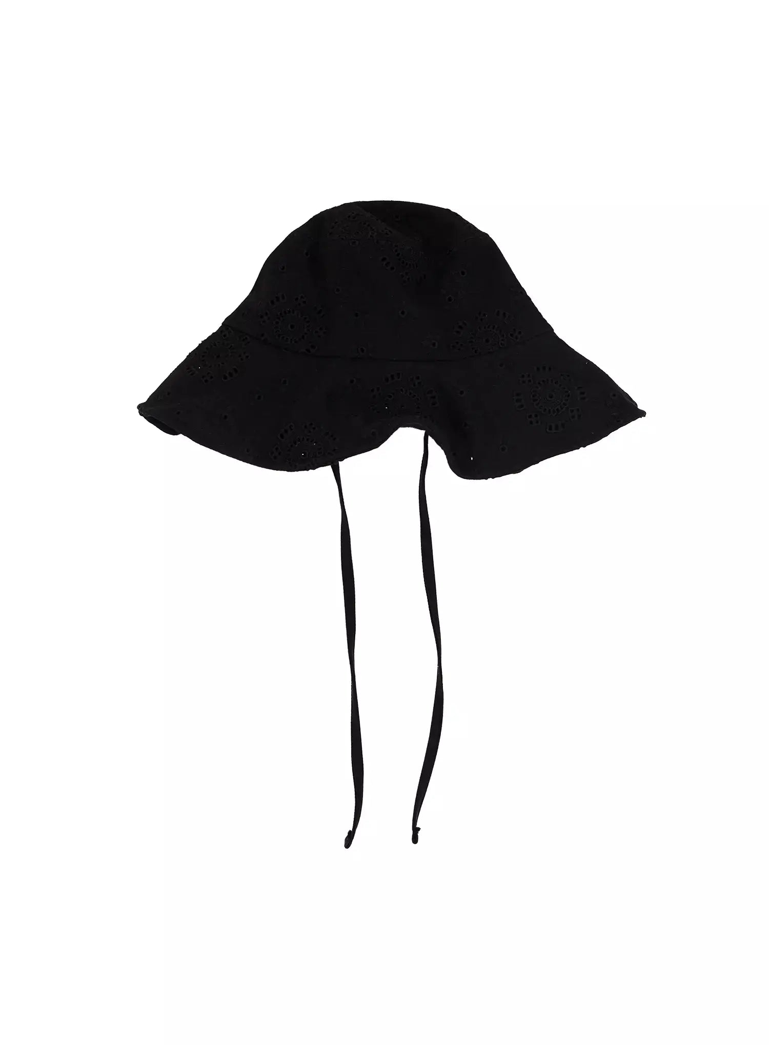 lace-back-ribbon-bucket-hat-im509 / Black
