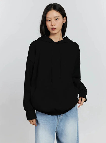 basic-oversized-hoodie-is516 / Black