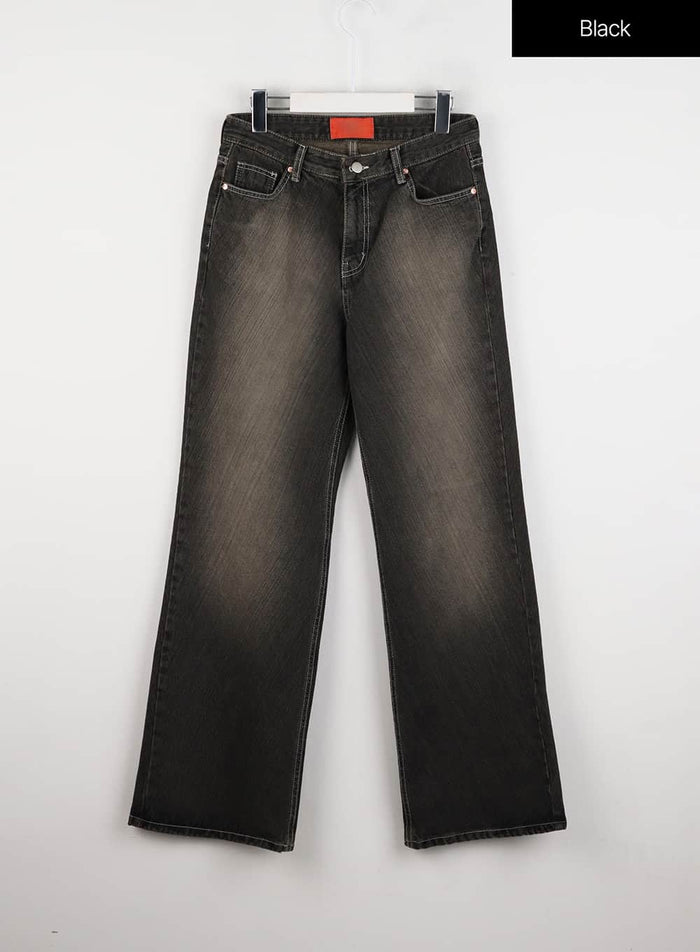 washed-wide-denim-streetwear-jeans-id305 / Black