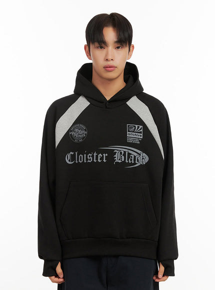 mens-cotton-graphic-hoodie-id413 / Black