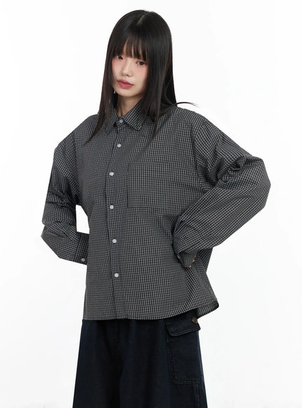 basic-checkered-shirt-im530 / Black