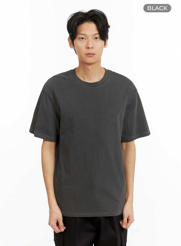 mens-basic-crew-neck-t-shirt-ia402 / Black