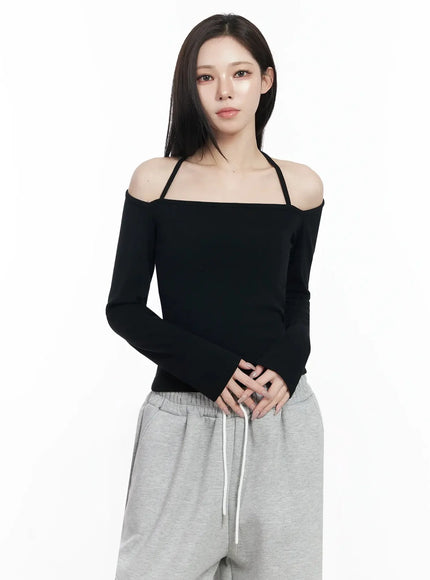 chic-bolero-halter-top-ij528 / Black