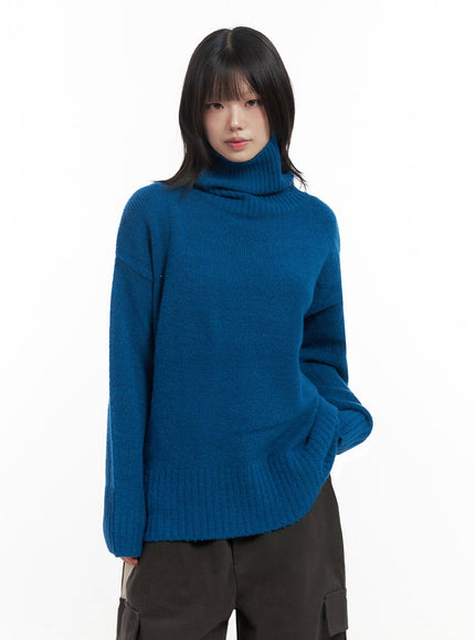 oversized-warm-turtleneck-sweater-in427 / Blue