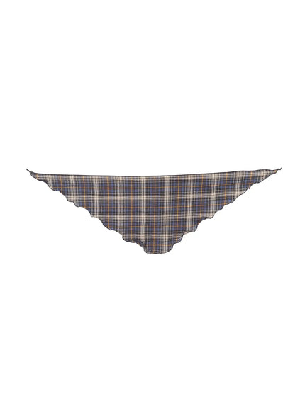 mens-plaid-triangle-scarf-ig508 / Blue