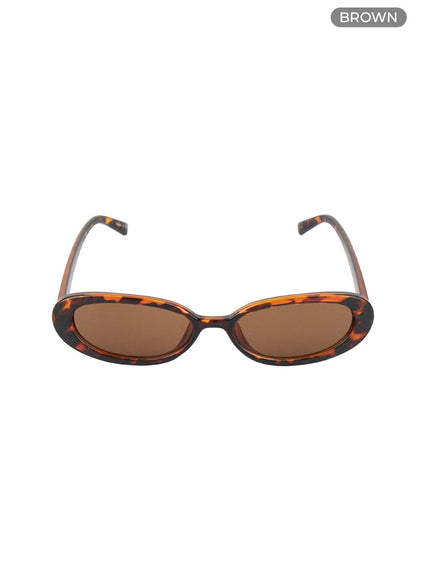 oval-sunglasses-is402 / Brown