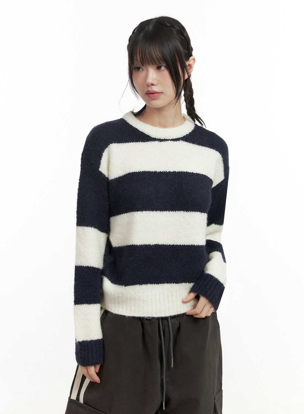 striped-knit-sweater-id402 / Dark blue