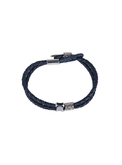 mens-braided-bracelet-il518 / Dark blue