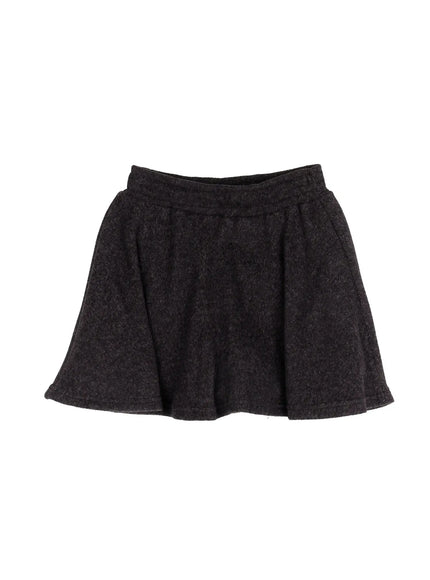 a-line-fleece-lined-mini-skirt-ij529 / Dark gray