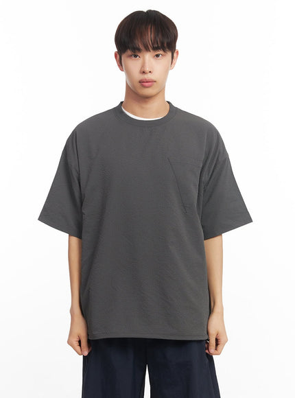 mens-classic-oversized-t-shirt-ia518 / Dark gray