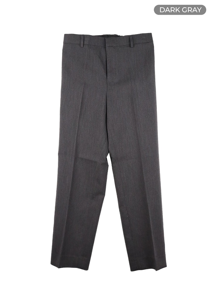 mens-straight-fit-trousers-ia402 / Dark gray