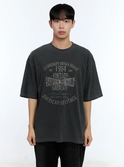mens-vintage-wash-tee-il515 / Dark gray