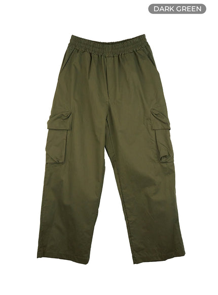 cotton-cargo-pocket-trousers-io430 / Dark green
