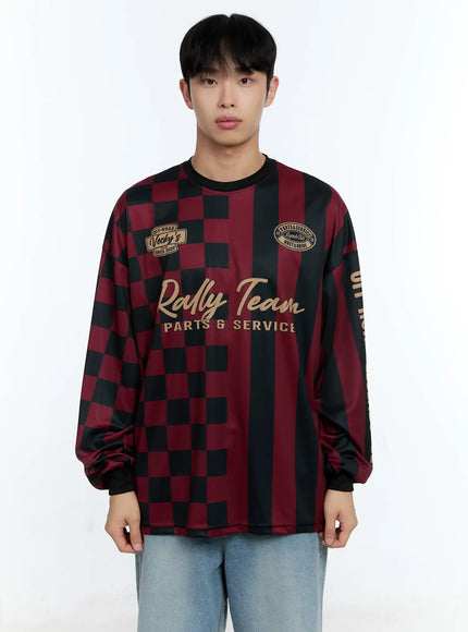mens-racing-graphic-shirt-ig519 / Dark red